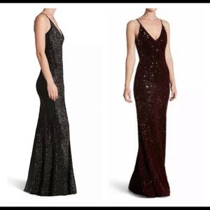 Dress the Population Black Sequin Gown  XL